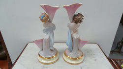 Beautiful Pair of Victorian Figurine Bud Vases | Antique & Vintage | Moonee Ponds Antiques | Australia Wide Delivery