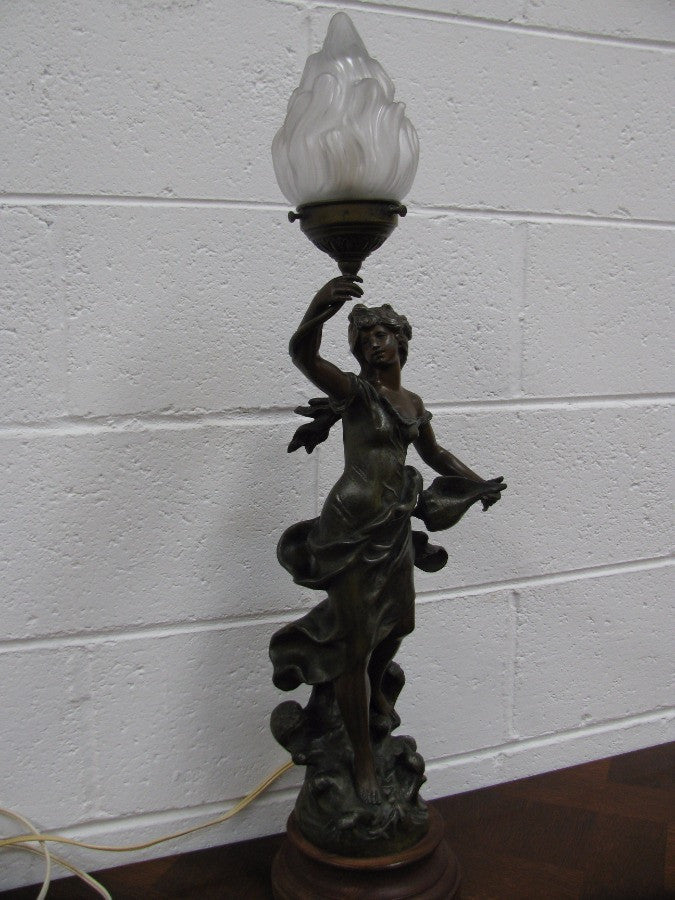Gorgeous French Spelter Lamp | Antique & Vintage | Moonee Ponds Antiques | Australia Wide Delivery