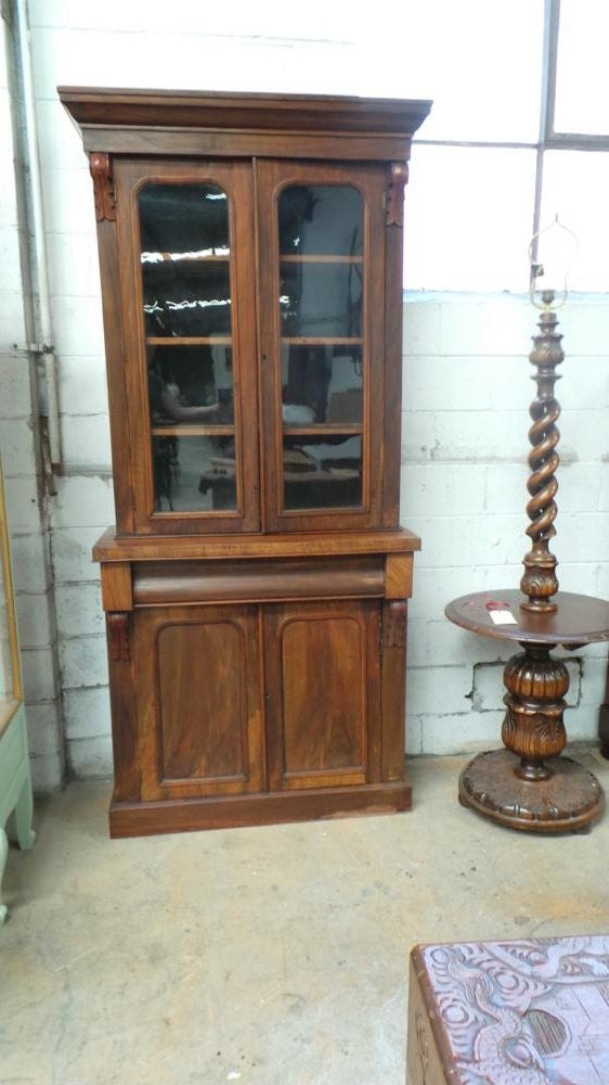 Australian Black Wood Arts And Crafts Bookcase