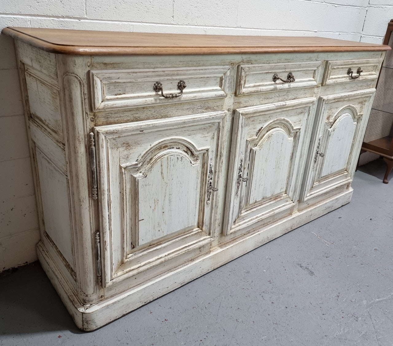 19th Century French Painted Three Door Oak Buffet | Antique & Vintage | Moonee Ponds Antiques | Australia Wide Delivery