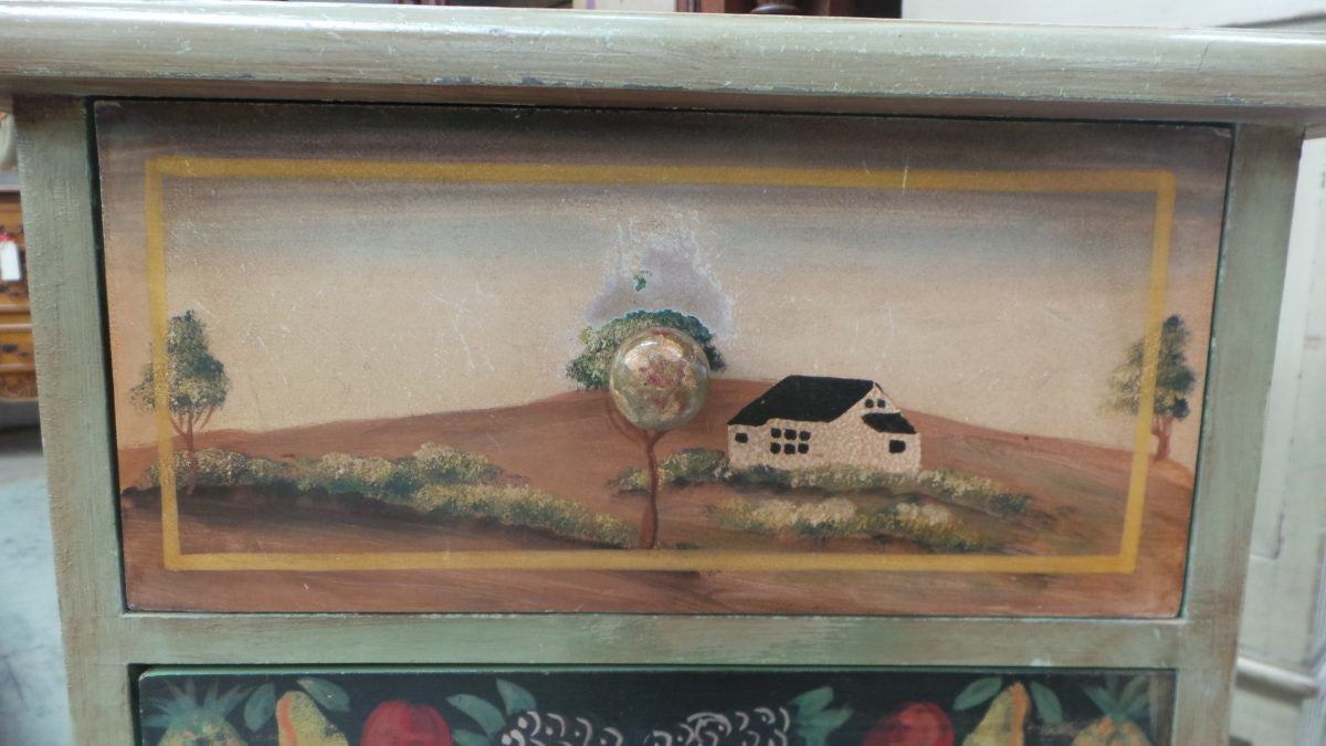 Decorative Hand painted Cupboard | Antique & Vintage | Moonee Ponds Antiques | Australia Wide Delivery