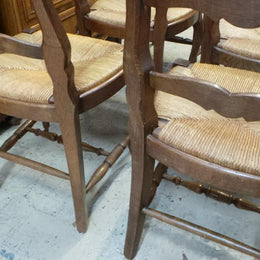 Set of six French oak Dining Chairs-1