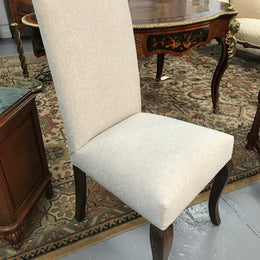 Made to order beautiful french provincial style dining chairs with solid hardwood frames, and  Australian made. Chairs can be ordered in any quantity and style of fabric. Price subject to the material chosen.Display chair is from Warick fabrics - matrix collection in marble colour