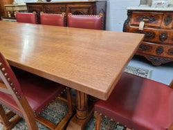 French Oak Double Pedestal Farmhouse Dinning Table | Antique & Vintage | Moonee Ponds Antiques | Australia Wide Delivery