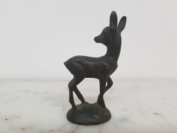 Signed Miniature Bronze Deer | Antique & Vintage | Moonee Ponds Antiques | Australia Wide Delivery