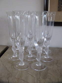Set of 8 Faberge flutes | Antique & Vintage | Moonee Ponds Antiques | Australia Wide Delivery