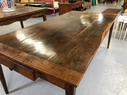 French Elm & Oak Farmhouse Table With Two Drawers | Antique & Vintage | Moonee Ponds Antiques | Australia Wide Delivery