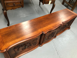 Fabulous Carved Oak Low Line TV Cabinet | Antique & Vintage | Moonee Ponds Antiques | Australia Wide Delivery