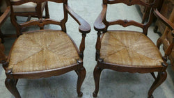 Pair Of French Rush Seat Carvers | Antique & Vintage | Moonee Ponds Antiques | Australia Wide Delivery