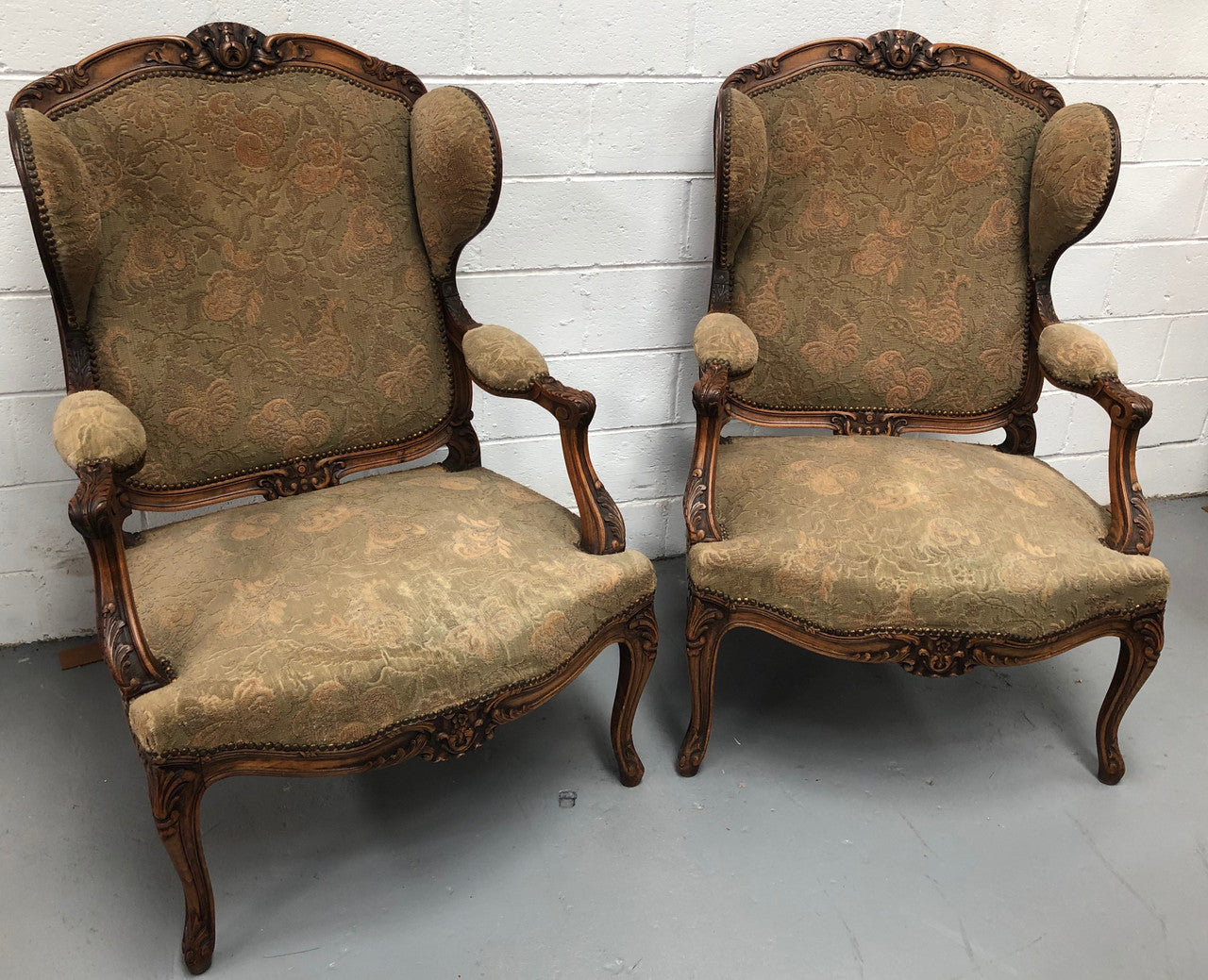 Beautiful Pair Of French Carved Arm Chairs | Antique & Vintage | Moonee Ponds Antiques | Australia Wide Delivery