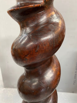 Antique French 19th Century Barley Twist Oak Pedestal | Antique & Vintage | Moonee Ponds Antiques | Australia Wide Delivery