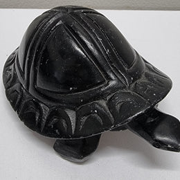 Vintage Hand Carved Zimbabwe Hard Stone Turtle