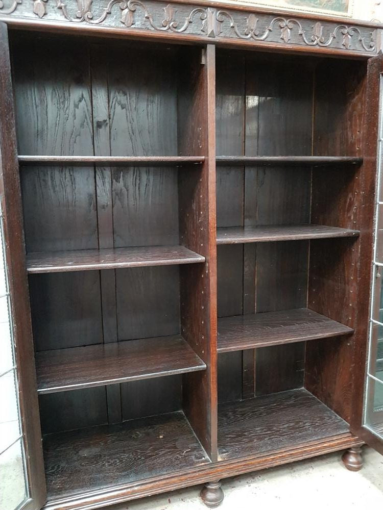 Australian Tudor Led Light Bookcase | Antique & Vintage | Moonee Ponds Antiques | Australia Wide Delivery