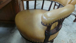 Large Antique Mahogany Desk Arm Chair | Antique & Vintage | Moonee Ponds Antiques | Australia Wide Delivery