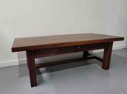 French Farmhouse Style Heavy Oak Coffee Table | Antique & Vintage | Moonee Ponds Antiques | Australia Wide Delivery