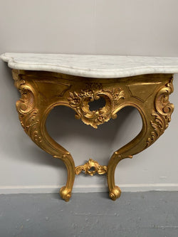 Rare Pair Of Antique Carved Gilt Wood & Marble Top Console Tables | Antique & Vintage | Moonee Ponds Antiques | Australia Wide Delivery