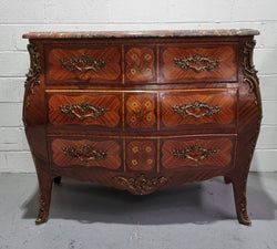 French Walnut & Kingwood Louis XV Style Marquetry Inlaid Commode | Antique & Vintage | Moonee Ponds Antiques | Australia Wide Delivery