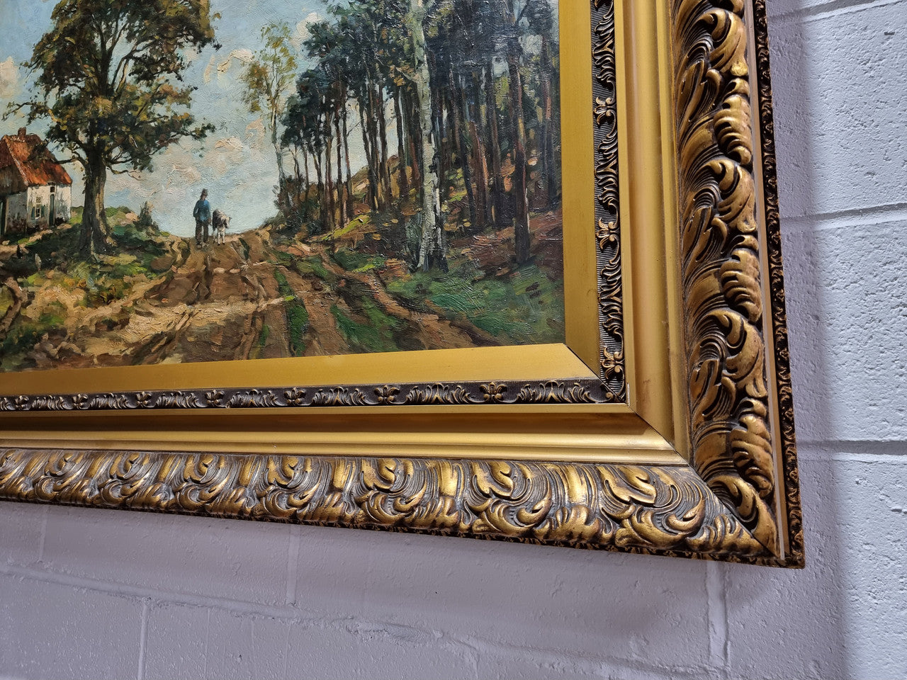 Sourced from France is this beautiful Impressionist oil on canvas painting by "BAREND BROWER" (1872-1936). It is framed in an ornate gold frame and in good original condition.