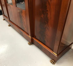 Superb Four Door French Empire Flame Mahogany Bookcase | Antique & Vintage | Moonee Ponds Antiques | Australia Wide Delivery