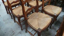 Fantastic Set Of Eight French Oak Carved Dining Chairs | Antique & Vintage | Moonee Ponds Antiques | Australia Wide Delivery