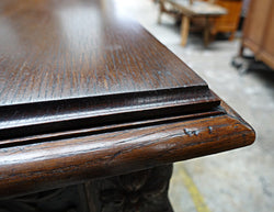 1860's French Oak Gothic Style Two Drawer Desk | Antique & Vintage | Moonee Ponds Antiques | Australia Wide Delivery