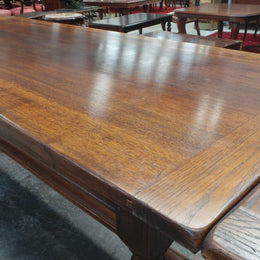 A Large French Farmhouse Oak Extension Table