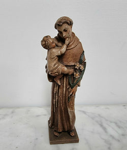 Vintage Wood Carved St. Anthony and Baby Jesus statuette | Antique & Vintage | Moonee Ponds Antiques | Australia Wide Delivery