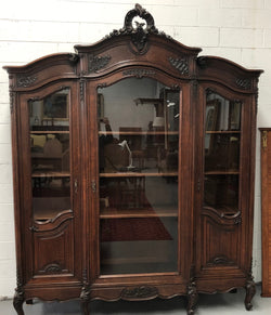 French 19th Century Louis XV Style Three Door Bookcase | Antique & Vintage | Moonee Ponds Antiques | Australia Wide Delivery
