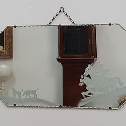 Art Deco Etched Mirror