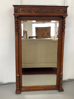 French Henry II Style Oak Mantle Mirror | Antique & Vintage | Moonee Ponds Antiques | Australia Wide Delivery