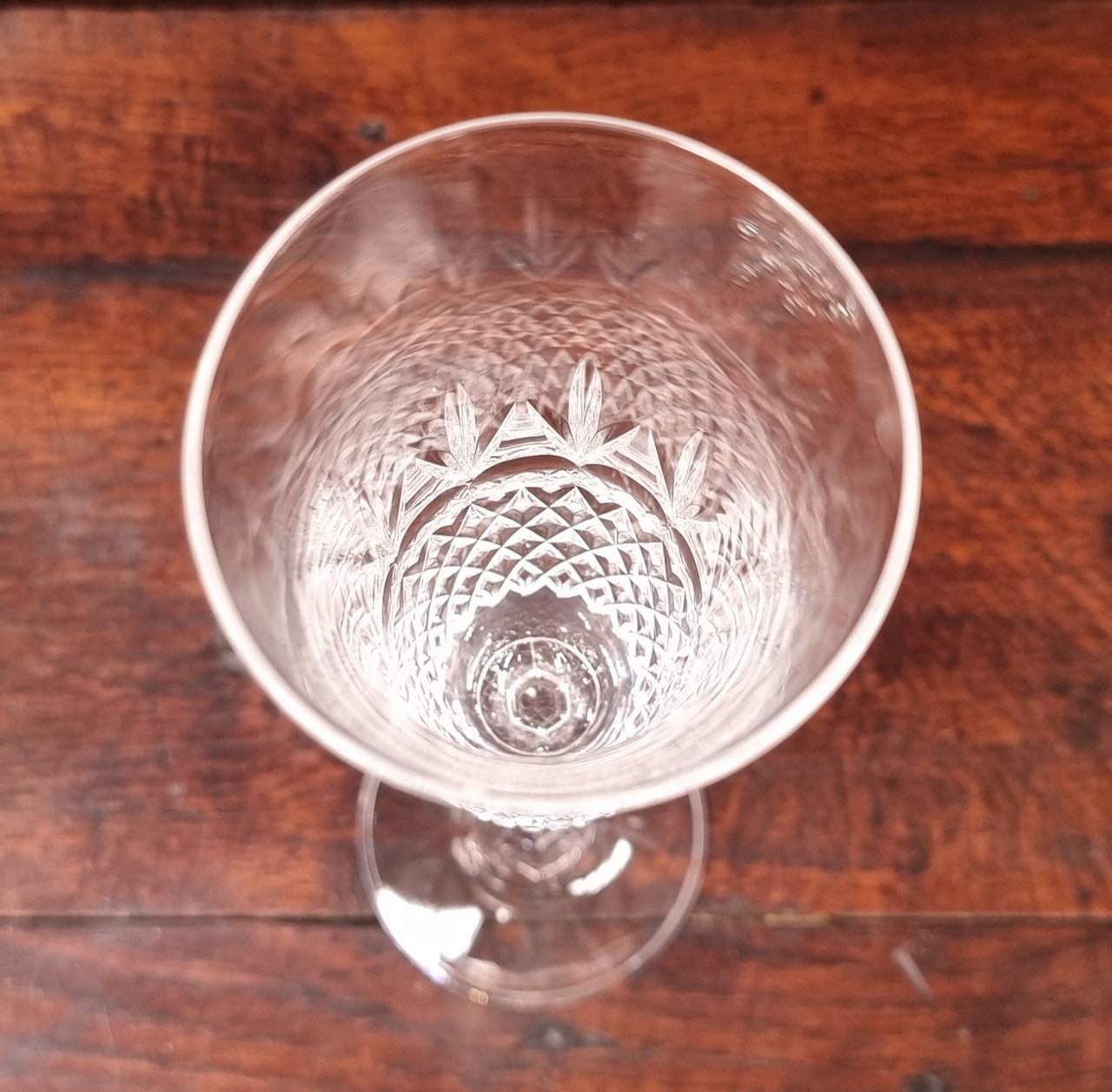 Set of Eight Crystal Champagne Glasses