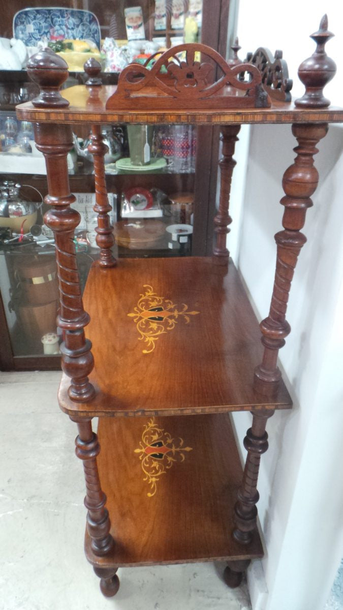 A Beautiful Victorian English Inlaid And Detailed Carved Whatnot | Antique & Vintage | Moonee Ponds Antiques | Australia Wide Delivery