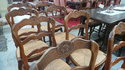 Fantastic Set Of Eight French Oak Carved Dining Chairs | Antique & Vintage | Moonee Ponds Antiques | Australia Wide Delivery