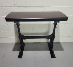 Late Victorian English Mahogany & Cast Iron Base Pub Table | Antique & Vintage | Moonee Ponds Antiques | Australia Wide Delivery