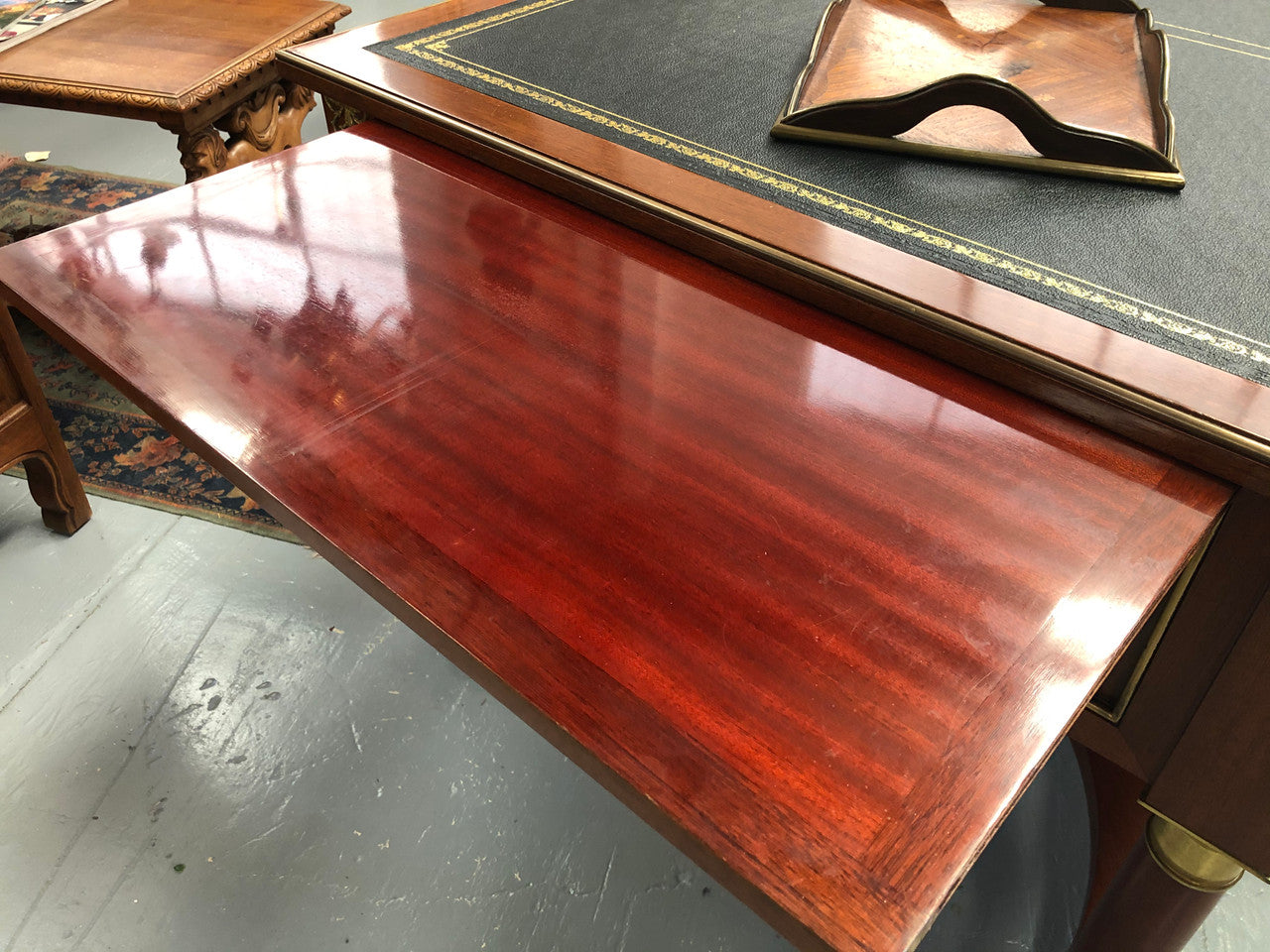 An Impressive French Deco Empire Mahogany Desk | Antique & Vintage | Moonee Ponds Antiques | Australia Wide Delivery