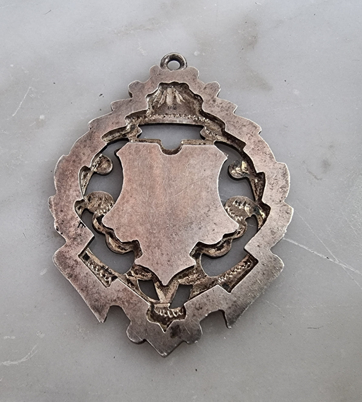 Antique Sterling Silver Fob Pendant