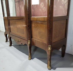 French Louis XV Style Large Walnut Display Cabinet | Antique & Vintage | Moonee Ponds Antiques | Australia Wide Delivery