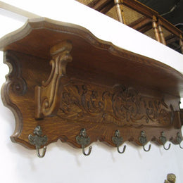 French Oak Coat - Hat Rack