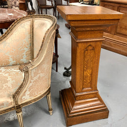 Lovely Antique Faux Oak Pedestal