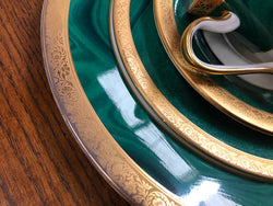 Vintage Sosume Emperor Green Dinner Set | Antique & Vintage | Moonee Ponds Antiques | Australia Wide Delivery