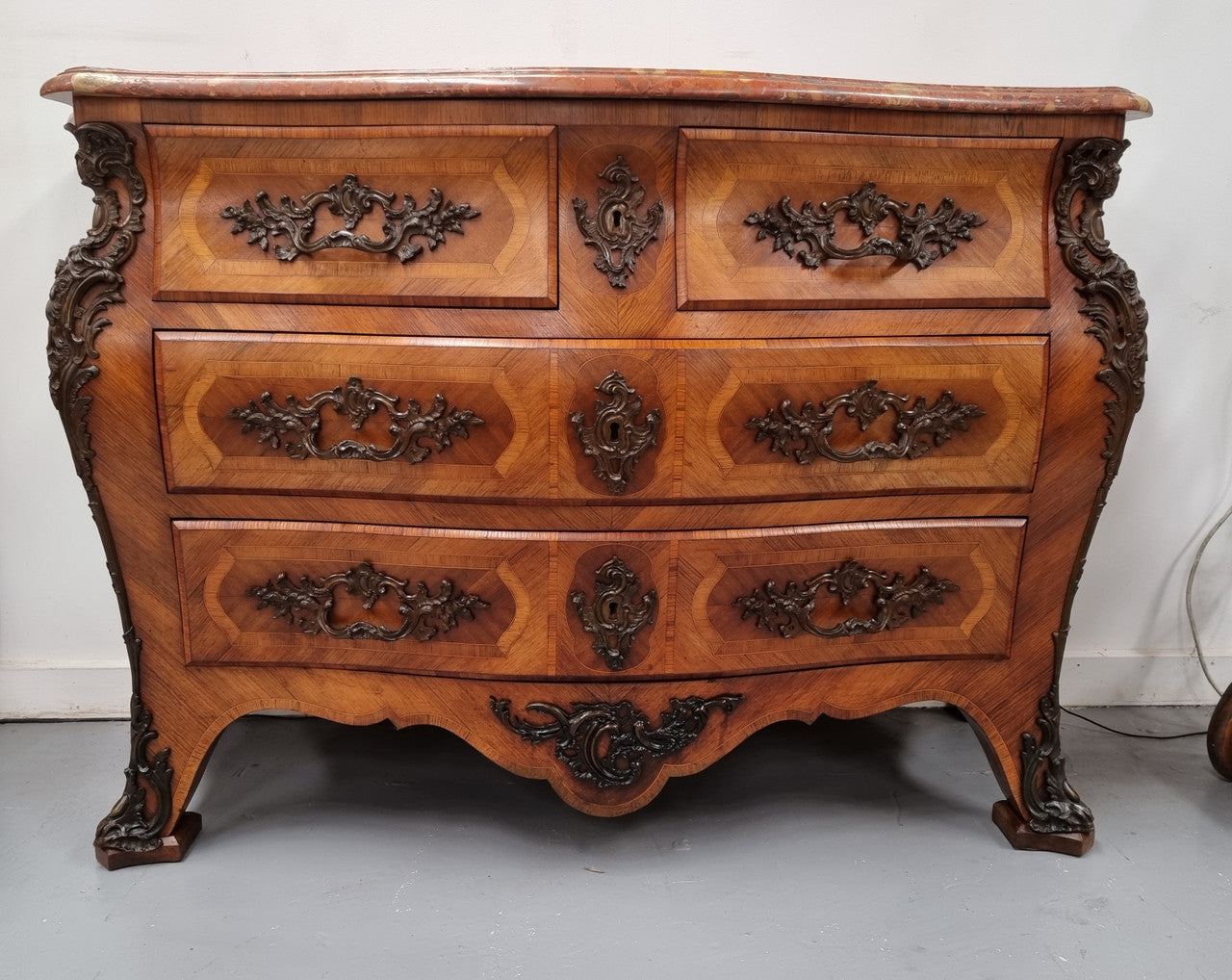 Grand 19th Century French Bombe Marble Top Commode | Antique & Vintage | Moonee Ponds Antiques | Australia Wide Delivery