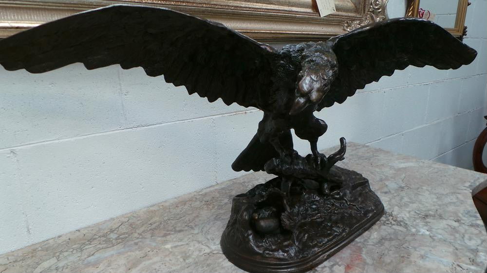 Large Cast Bronze Eagle