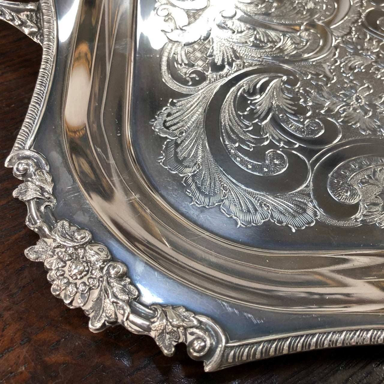 A Heavy Quality Sheffield Plate Tray | Antique & Vintage | Moonee Ponds Antiques | Australia Wide Delivery