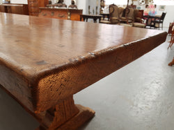 Superb 18th Century French Oak Pedestal Refectory Table | Antique & Vintage | Moonee Ponds Antiques | Australia Wide Delivery