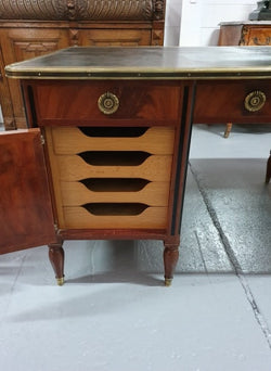 French Empire Style Flame Mahogany Full Partners Desk | Antique & Vintage | Moonee Ponds Antiques | Australia Wide Delivery