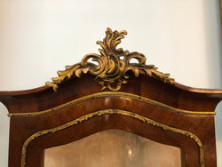Stunning Antique Louis XV Style Walnut & Marquetry Inlay Vitrine | Antique & Vintage | Moonee Ponds Antiques | Australia Wide Delivery