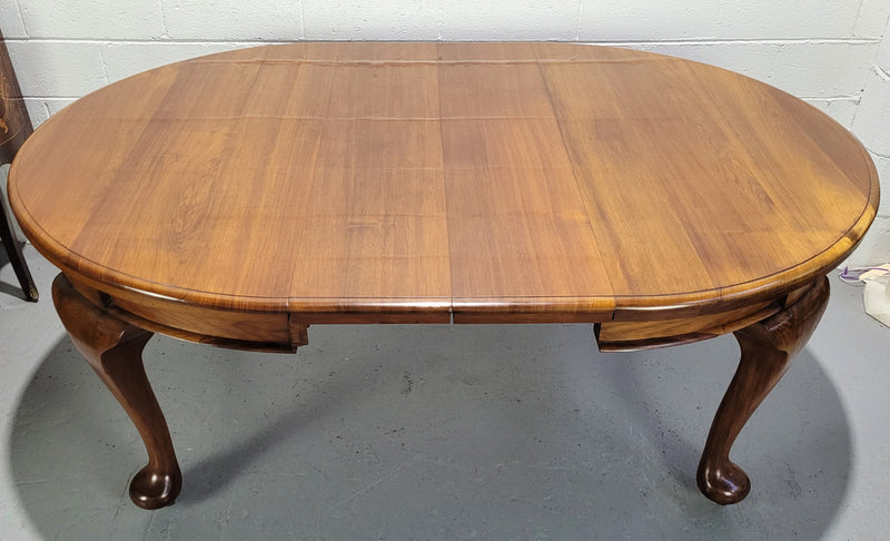 Period blackwood two leaf extension table. It can comfortably sit six people and eight when extend. It is in good original detailed condition.