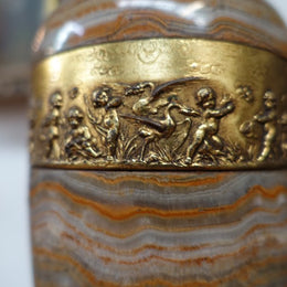 Alabaster And Gilt French Urns