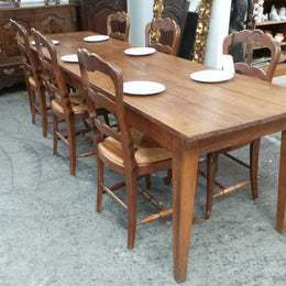 19th Century French Oak Farmhouse Table-1