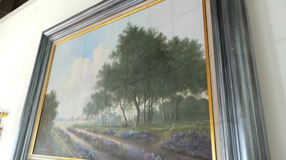 Framed Landscape Country Scene Canvas | Antique & Vintage | Moonee Ponds Antiques | Australia Wide Delivery